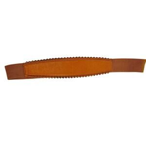 Torrid Brown Stretch Waist Belt Embossed Faux Leather Studded Size 3